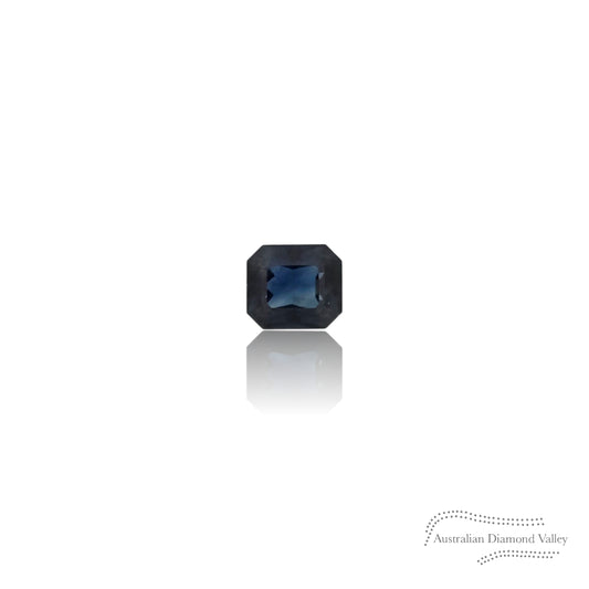 1.05ct Australian Dark Teal Sapphire Radiant Cut