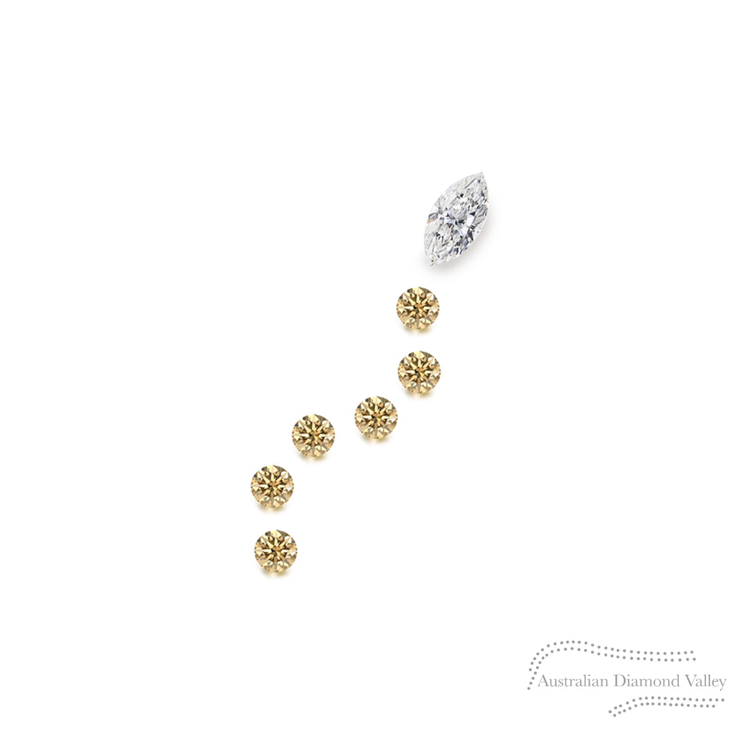 LNY 2025 Year of the Baby Snake .08ct Authentic Australian Champagne Argyle Origin Diamond - C5