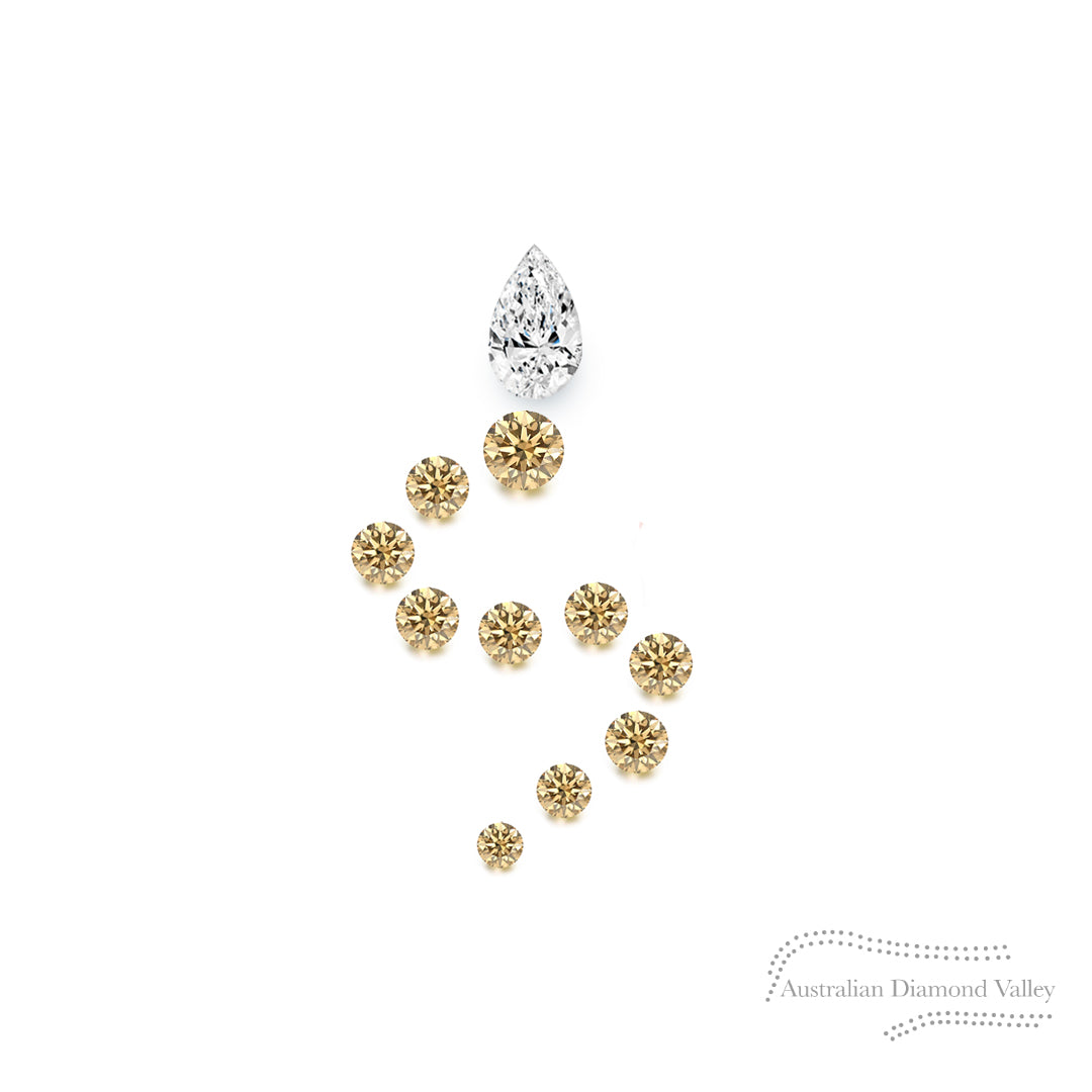 LNY 2025 Year of the Snake .10ct Authentic Australian Champagne Argyle Origin Diamond - C5