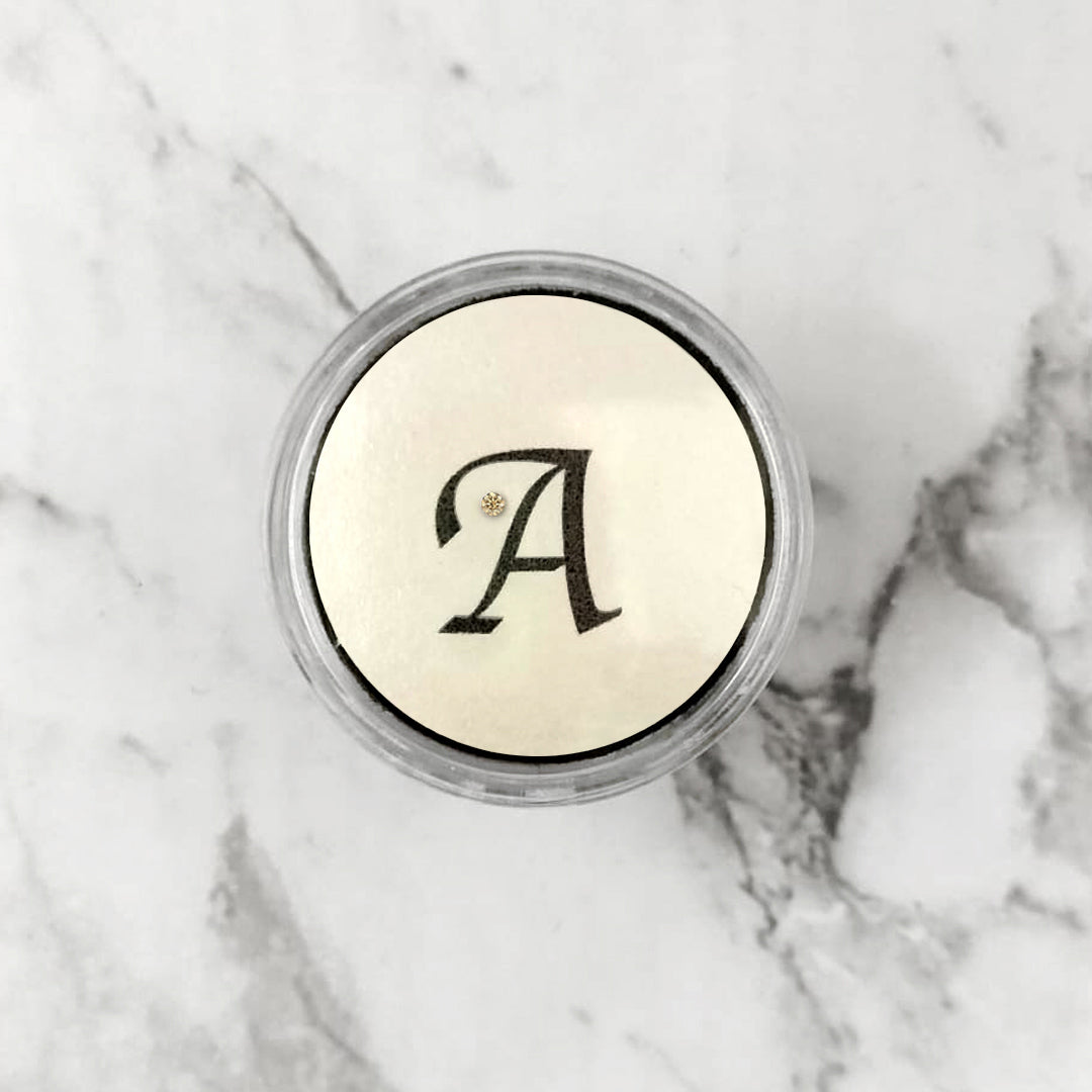 Champagne Initial Diamond Box - Calligraphy Script C5