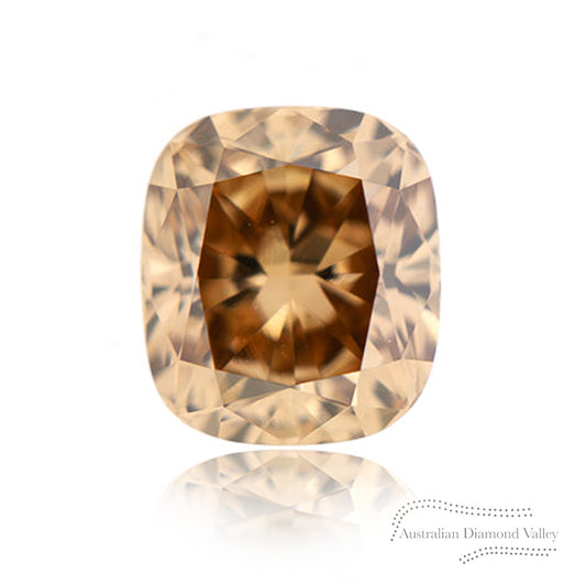 0.43ct Authentic Australian Champagne Argyle Origin Cushion Diamond - C5