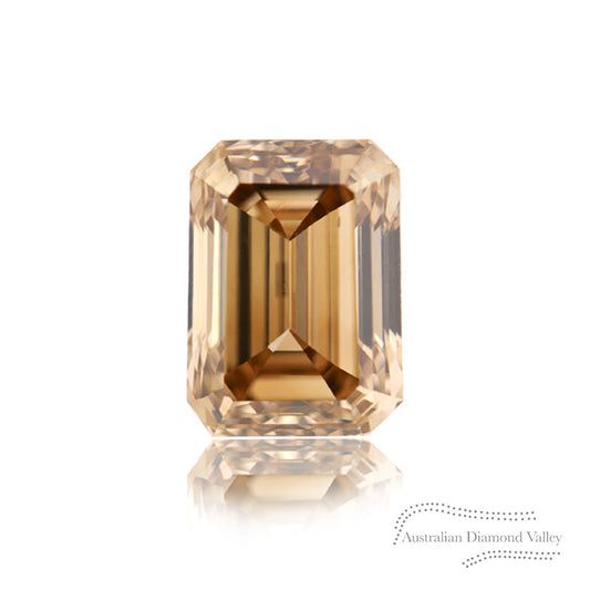0.57ct Authentic Australian Champagne Argyle Origin Emerald Diamond - C5