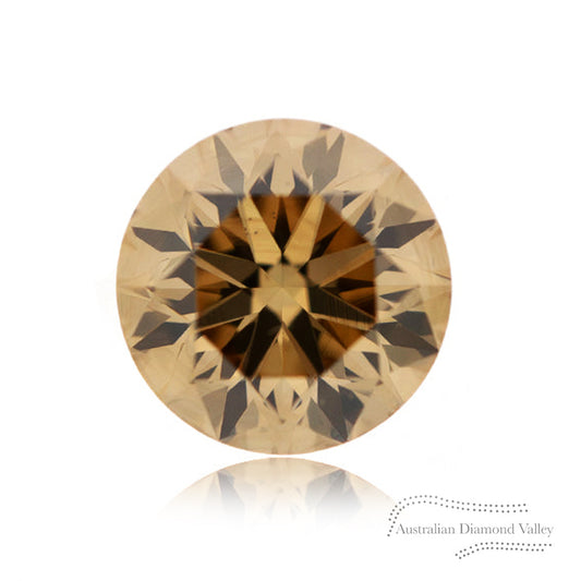 0.59ct Authentic Australian Champagne Argyle Origin Round Diamond - C6