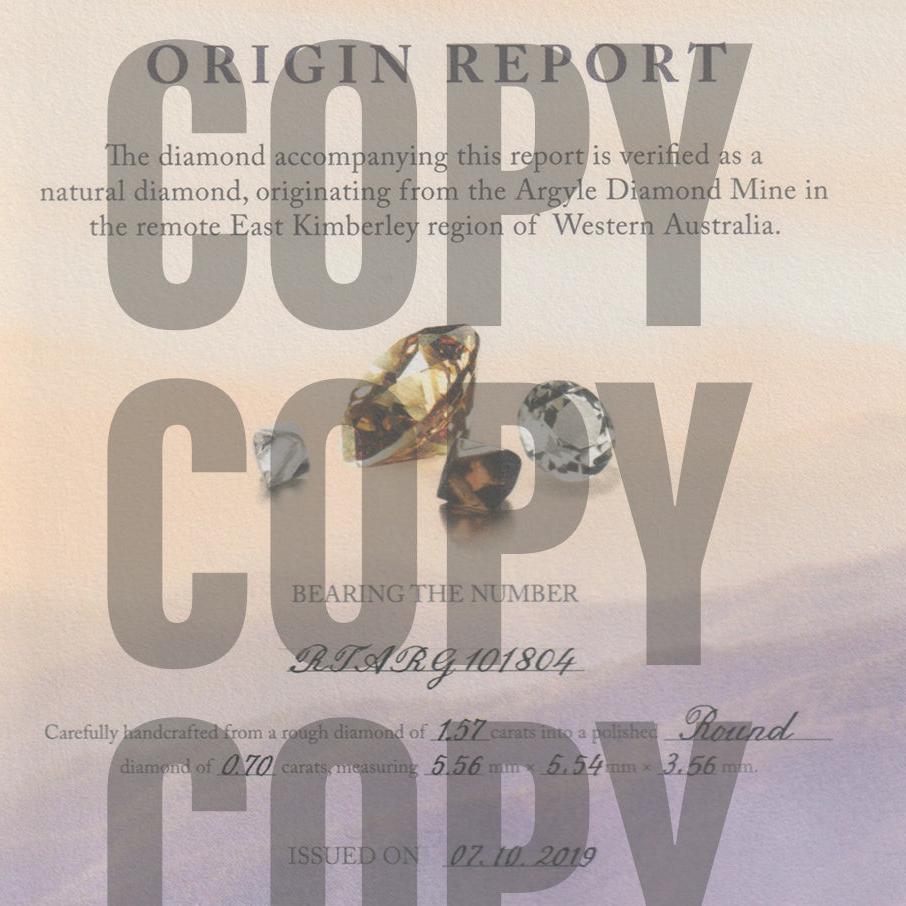 1.40ct Authentic Australian Cognac Argyle Origin Round Diamond Matched Pairs - C7