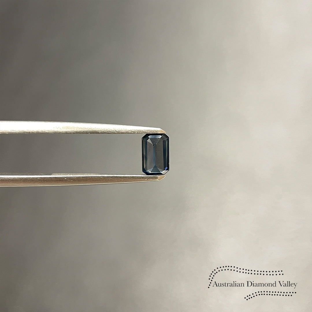 0.63ct Australian Teal Sapphire Emerald Cut