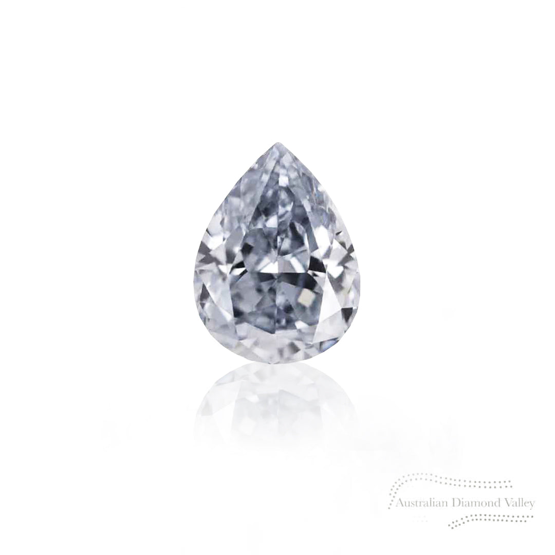 0.12ct Authentic Australian Blue Pear Cut Diamonds of Argyle Origin - Matched Pairs - BL2