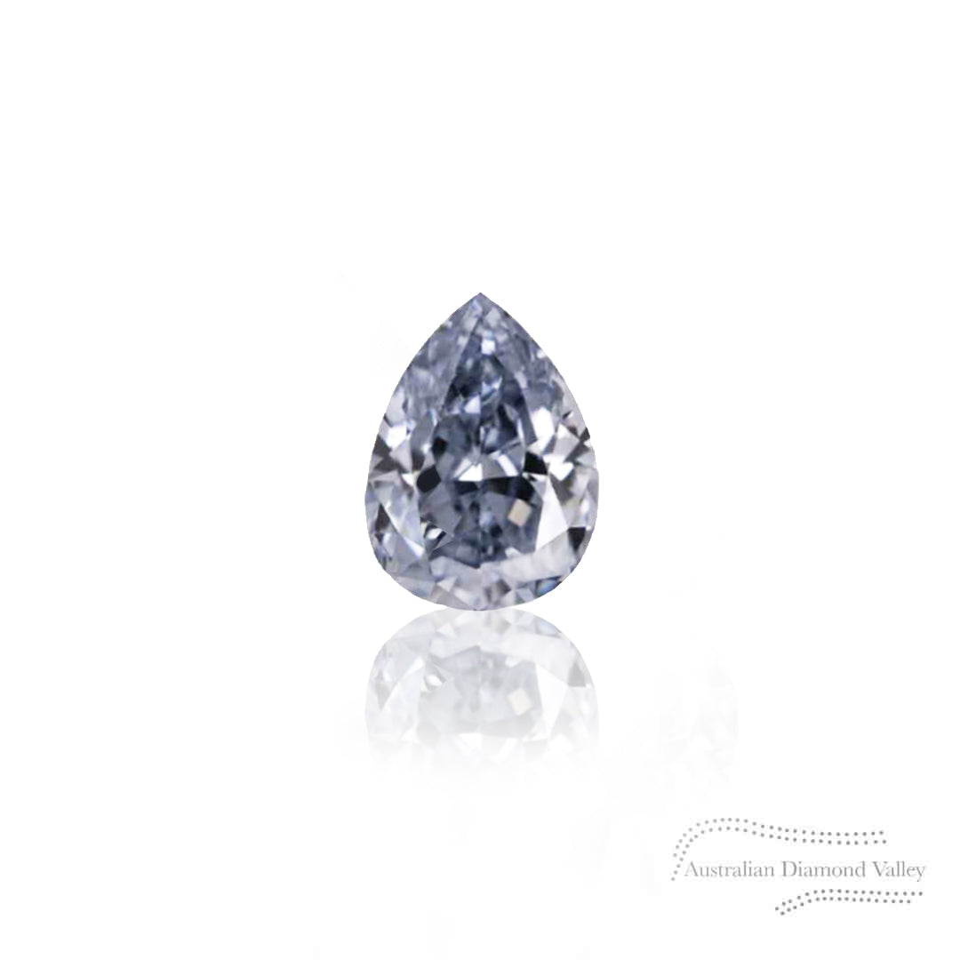 0.10ct Authentic Australian Blue Pear Cut Diamonds of Argyle Origin - Matched Pairs - BL2