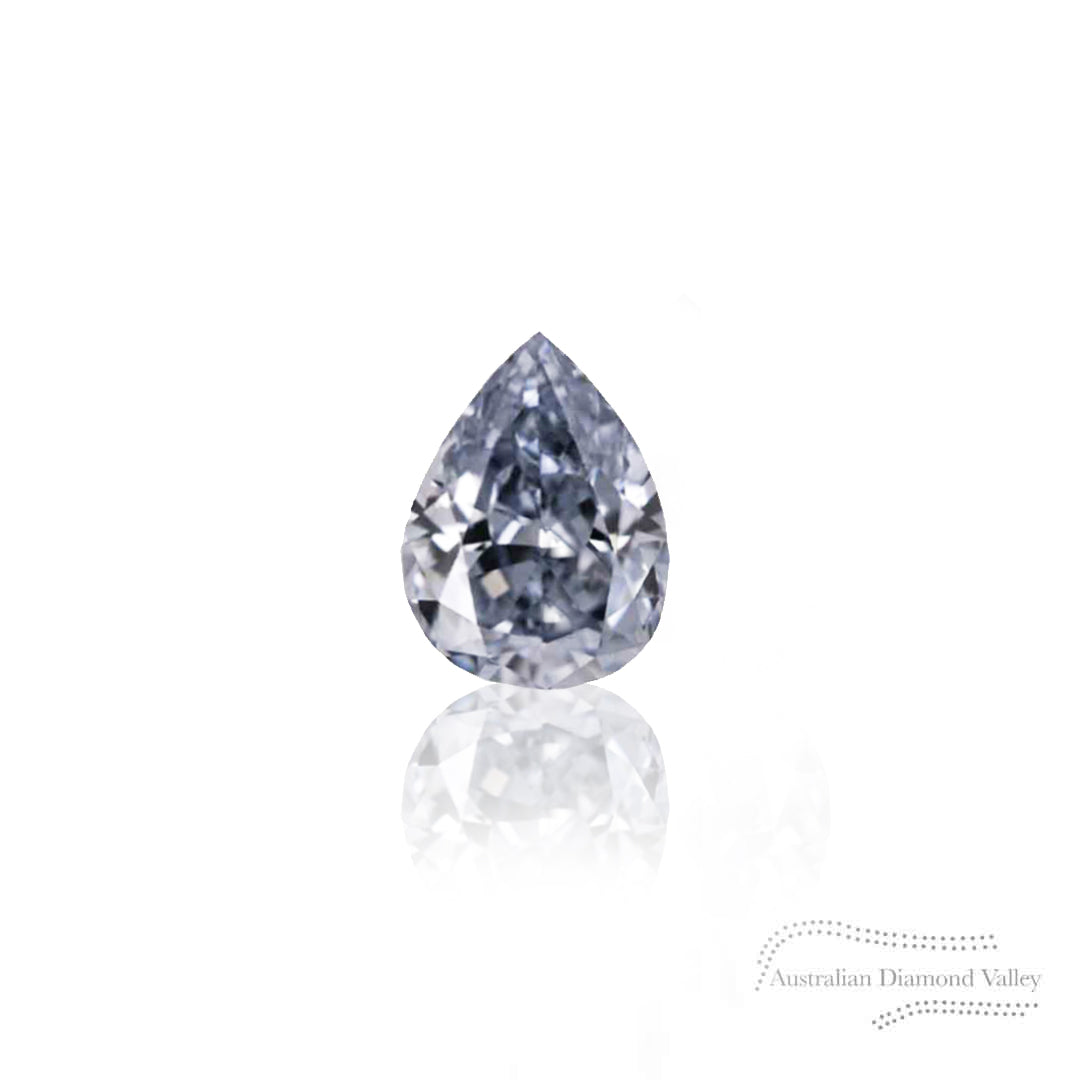 0.10ct Authentic Australian Blue Pear Cut Diamonds of Argyle Origin - Matched Pairs - BL2