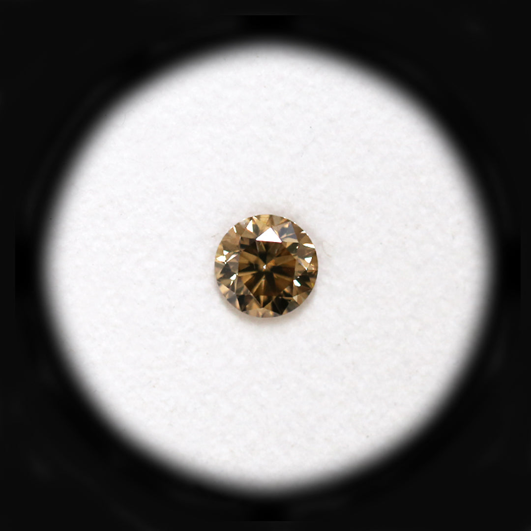 0.59ct Authentic Australian Champagne Argyle Origin Round Diamond - C6