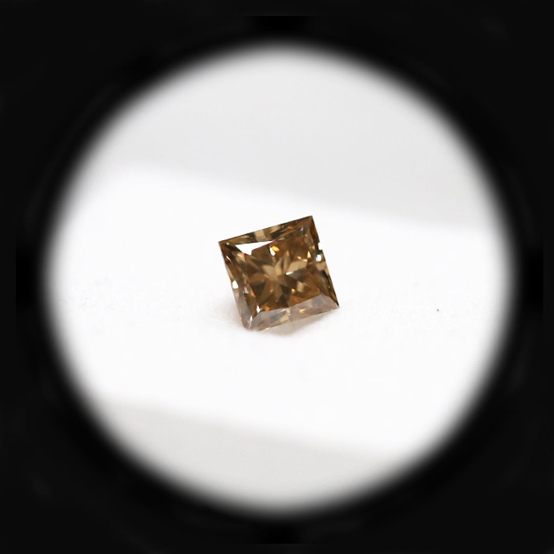 0.57ct Authentic Australian Champagne Argyle Origin Princess Diamond - C6