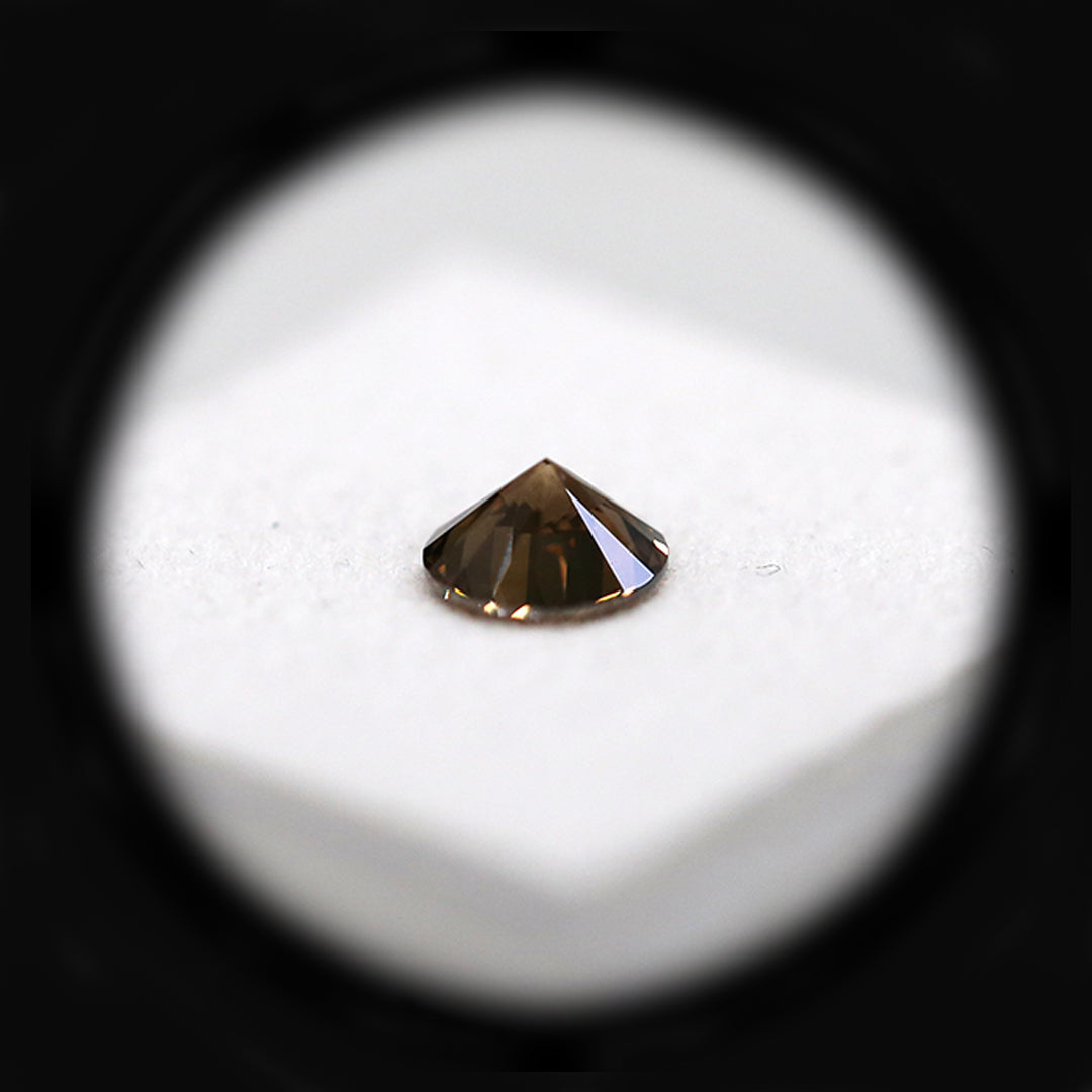 0.74ct Authentic Australian Cognac Argyle Origin Round Diamond - C7