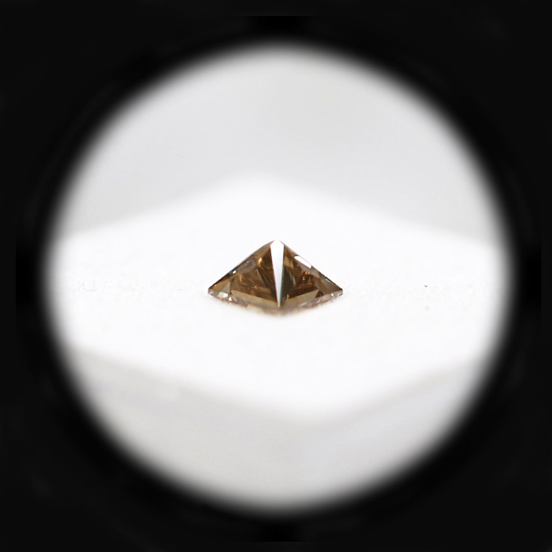 0.57ct Authentic Australian Champagne Argyle Origin Princess Diamond - C6