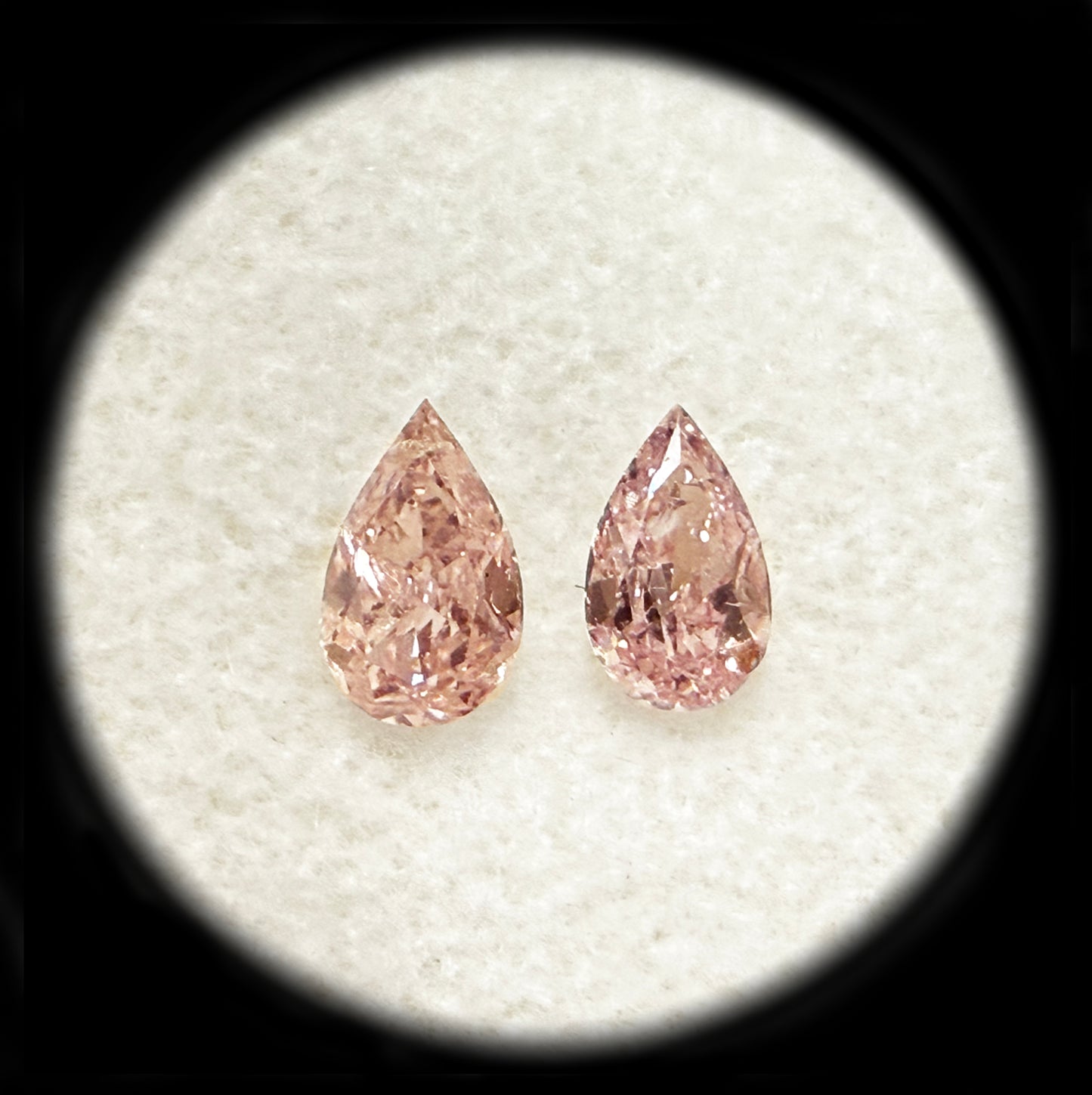 0.23ct Authentic Australian Pink Pear Cut Diamonds of Argyle Origin - Pair - 7PR