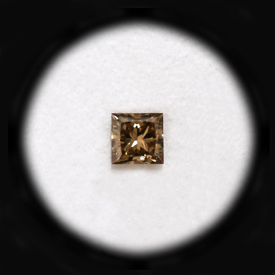 0.57ct Authentic Australian Champagne Argyle Origin Princess Diamond - C6