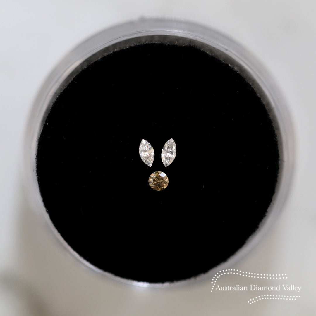 LNY 2023 Year of the Rabbit Ears .08ct Authentic Australian Cognac Argyle Origin Diamond - C7