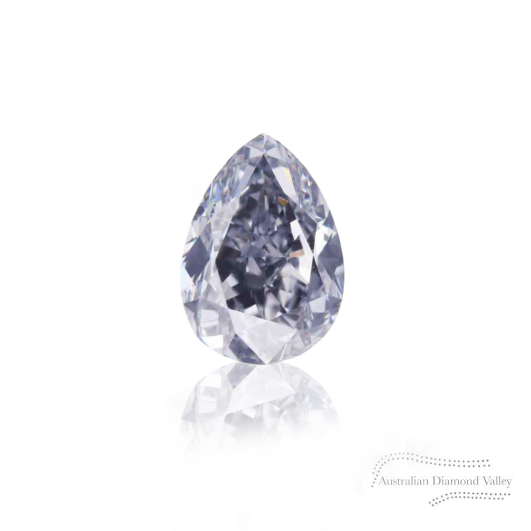 0.15ct Authentic Australian Blue Pear Cut Diamonds of Argyle Origin - Matched Pairs - BL2