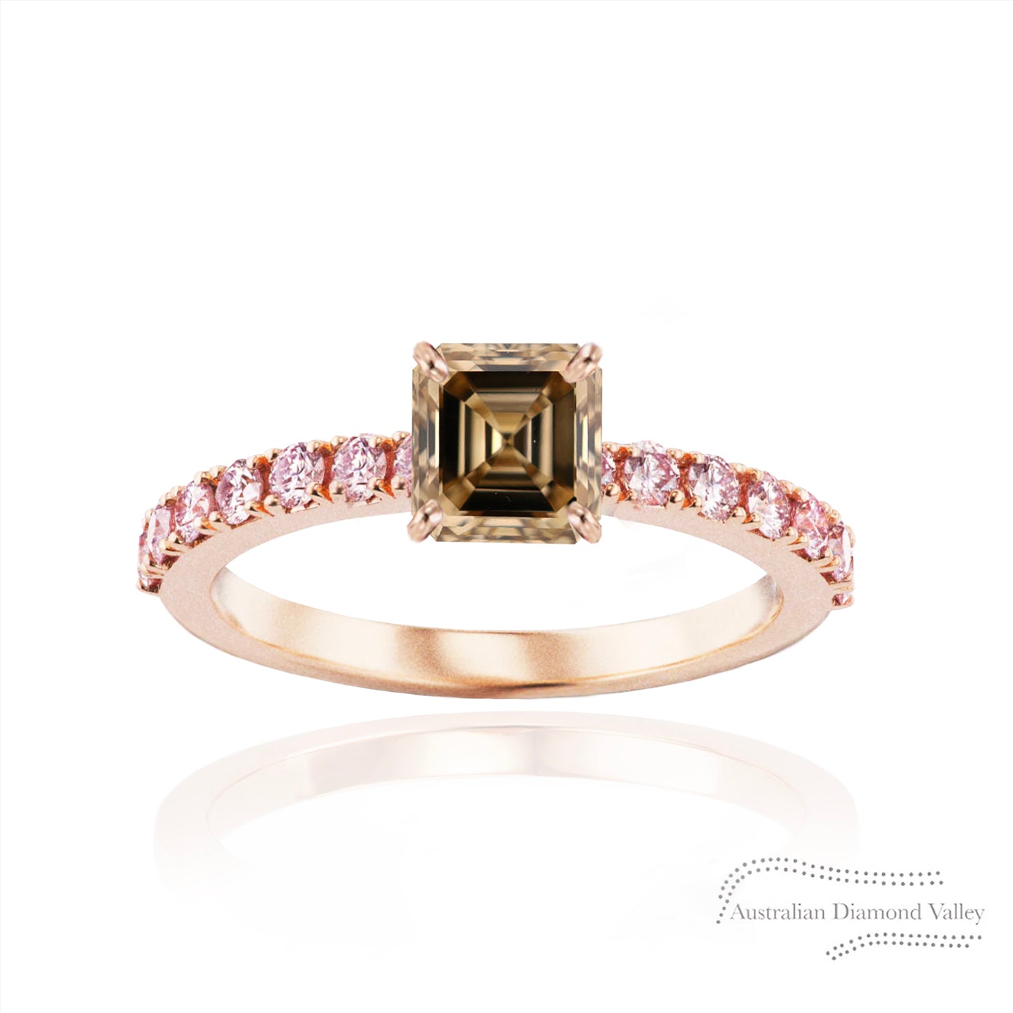 Sheffield Champagne & Pink Argyle Australian Diamond Ring - C5 & 8P