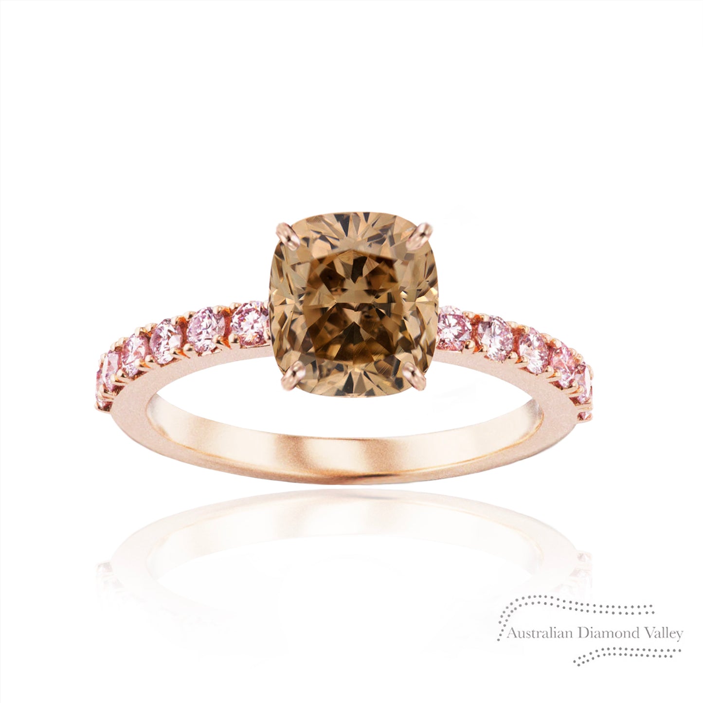 Ellsworth Champagne & Pink Argyle Australian Diamond Ring - C5 & 8P