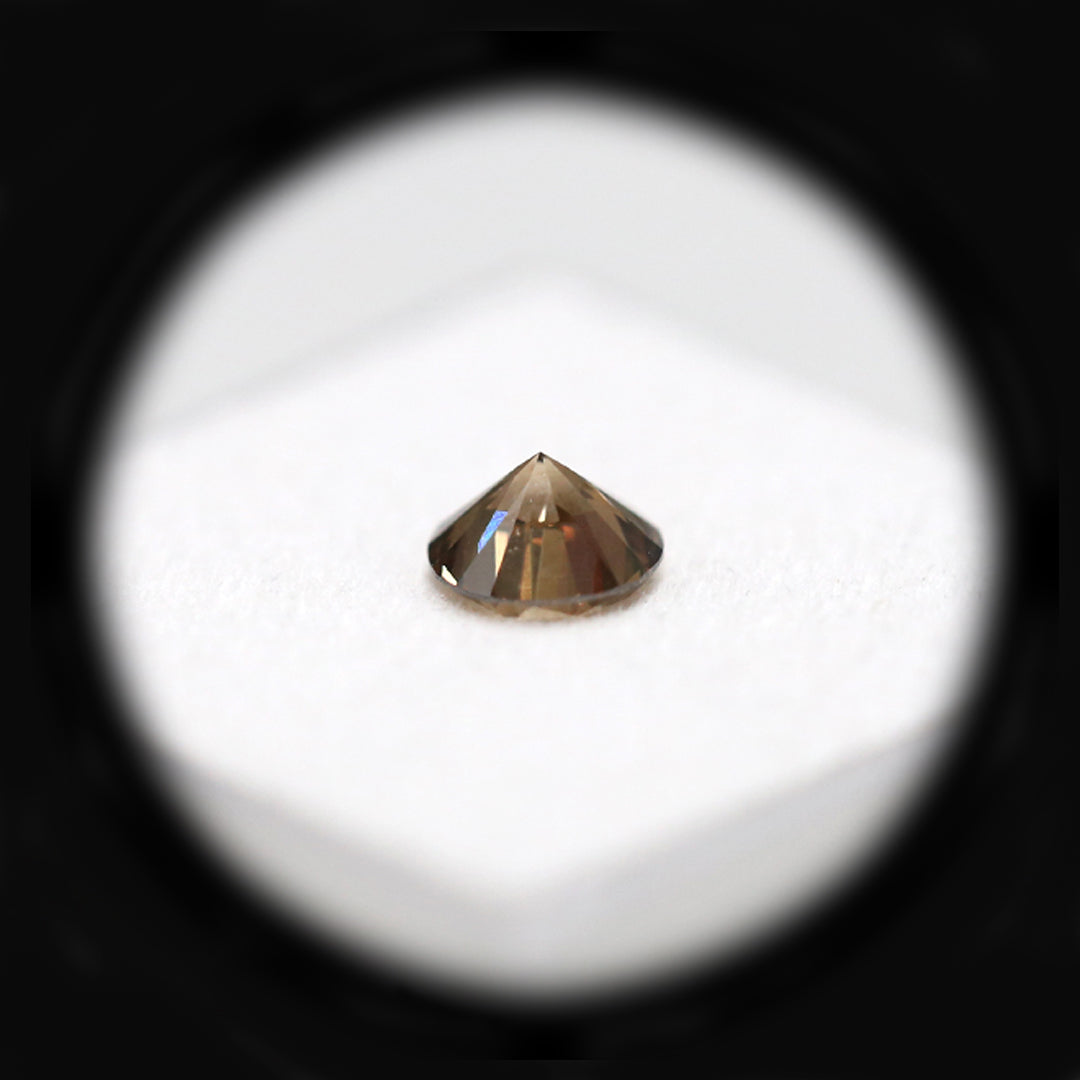 0.77ct Authentic Australian Cognac Argyle Origin Round Diamond - C7