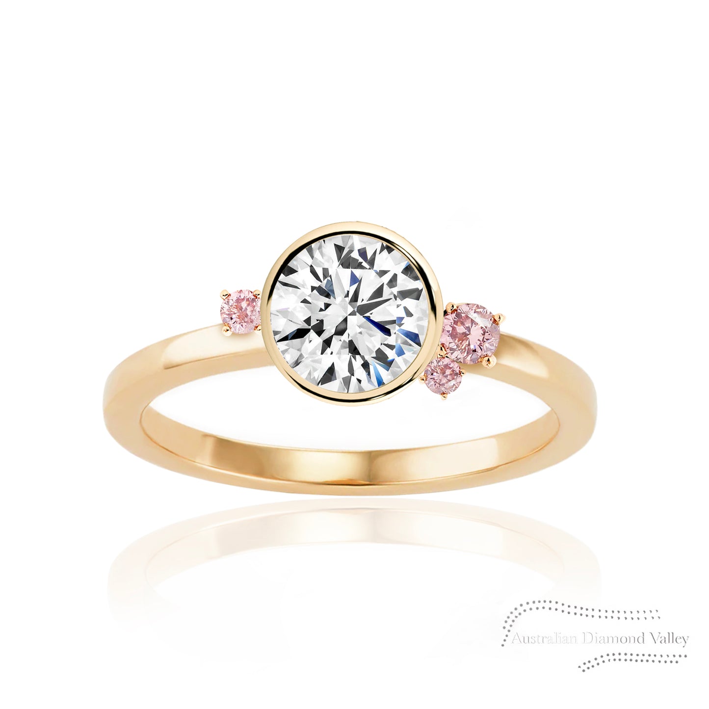 Posy Pink Diamond Cluster Accent Ring