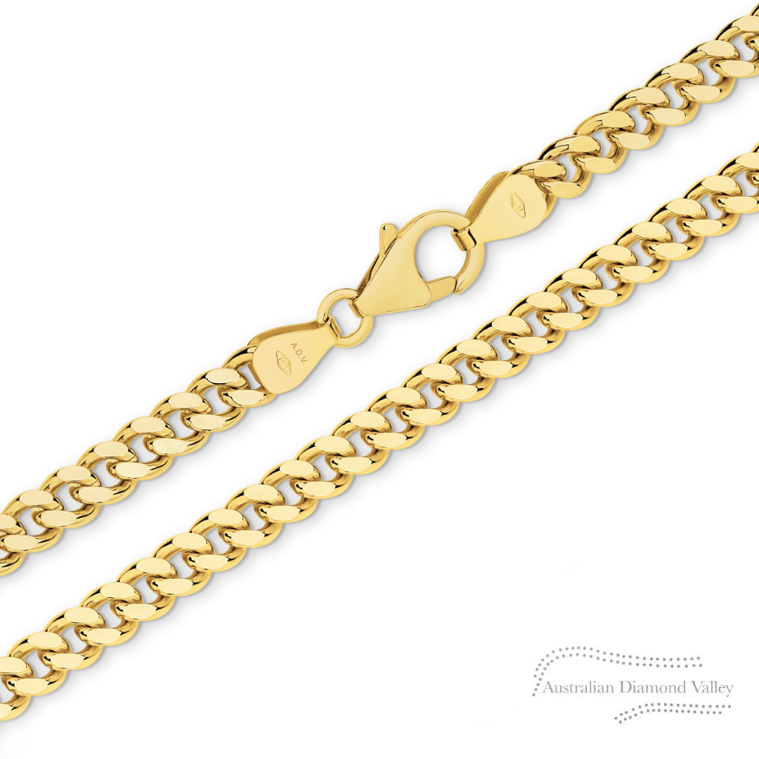 9K Australian Gold Curb Chain - Wide