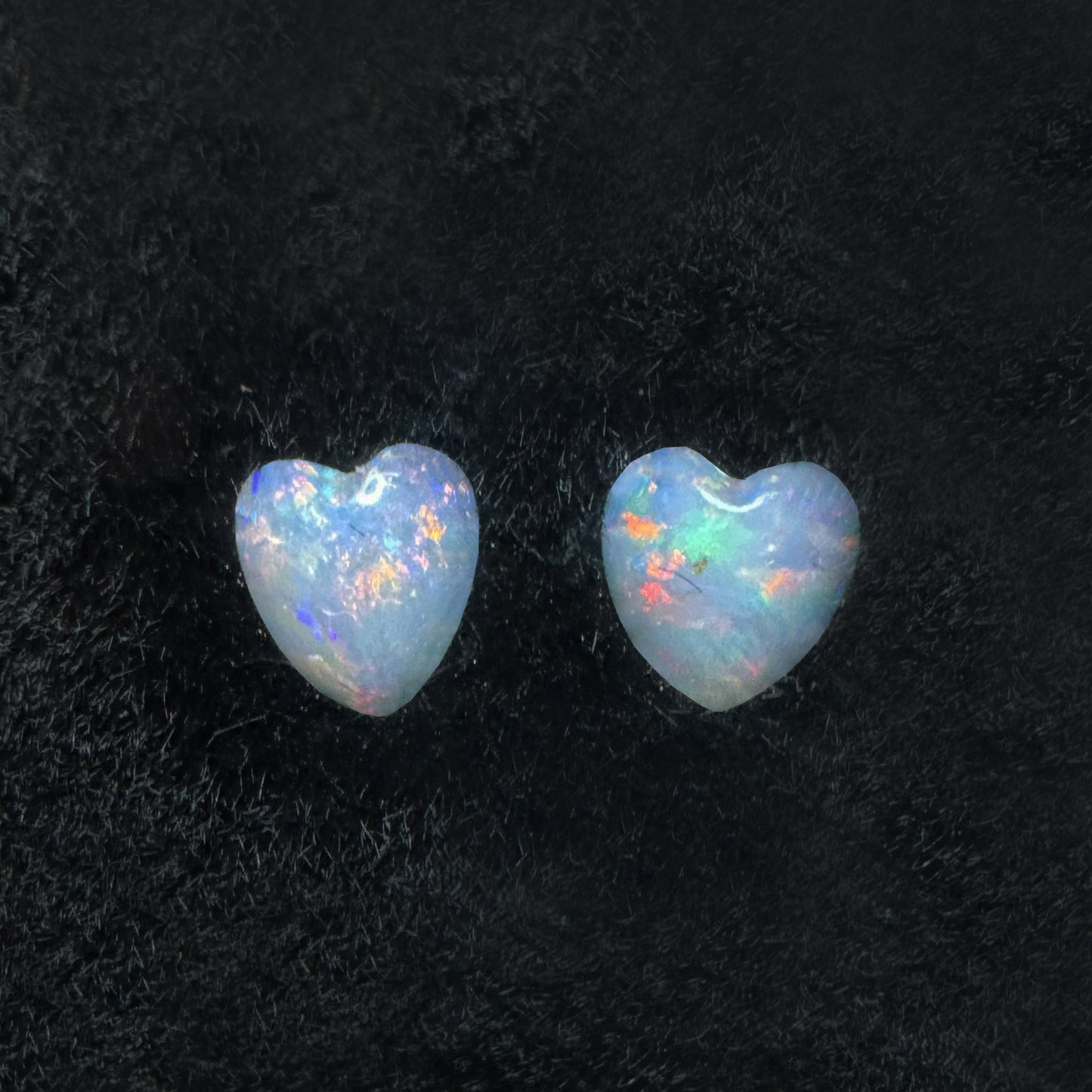 0.38ct Australian Opal Hearts Pair