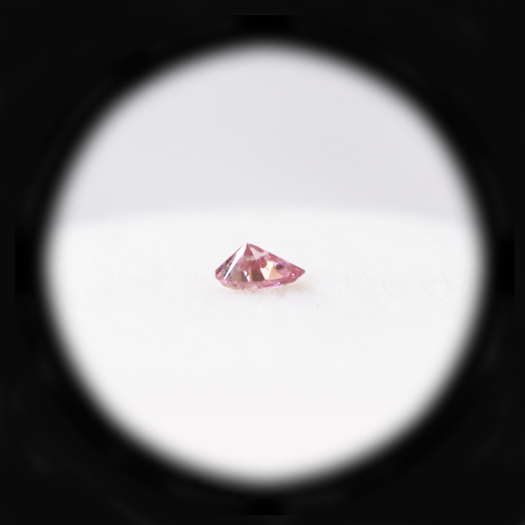 0.10ct Authentic Australian Pink Pear Cut Diamond of Argyle Origin - 4PP