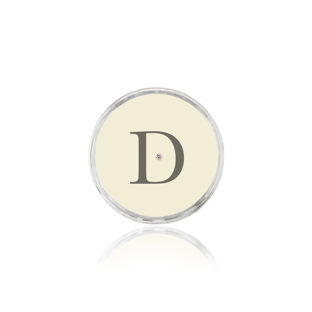 Pink Initial Diamond Box - Roman Script 8P