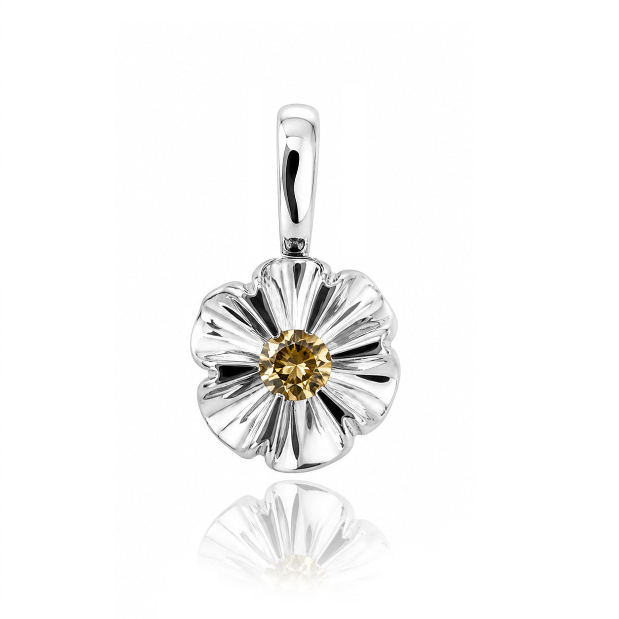 Cosmos Champagne Diamond Pendant