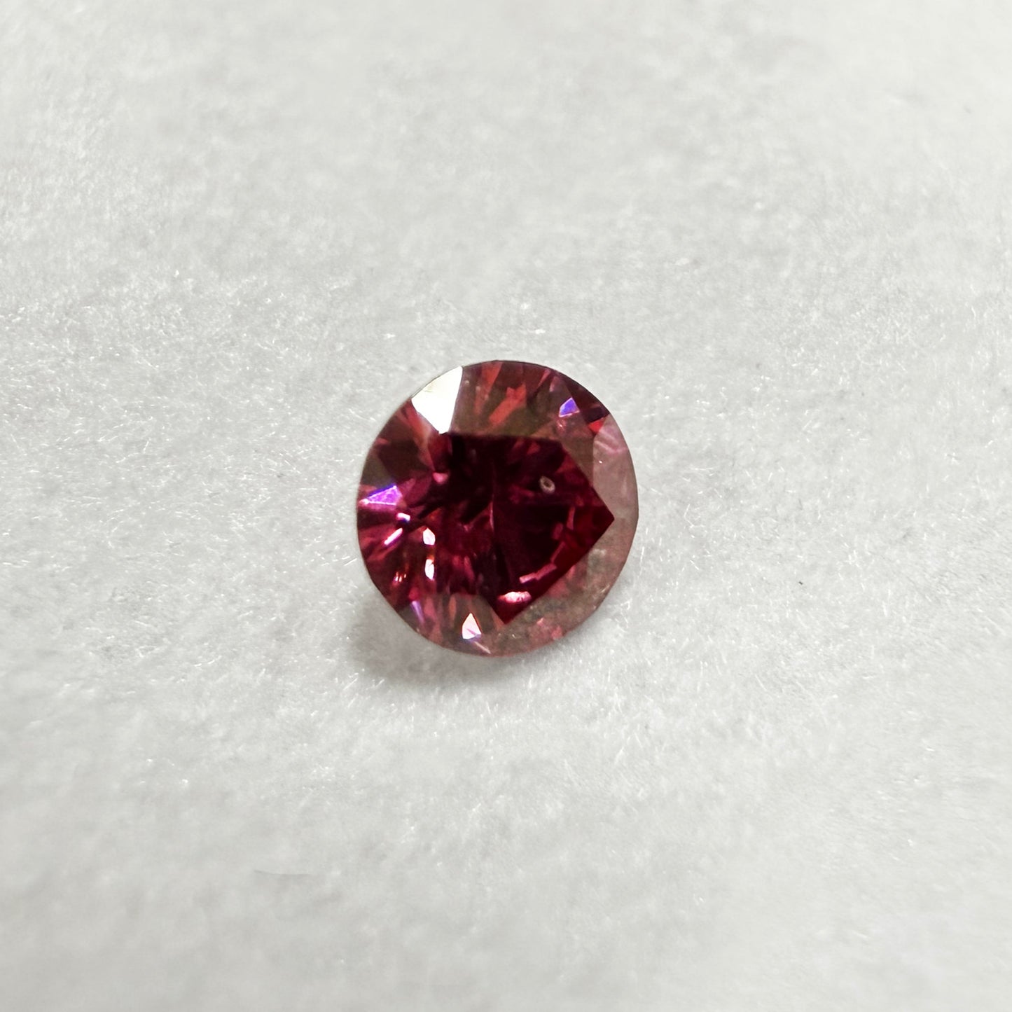 0.07ct Authentic Australian Pink Argyle Diamond - Purplish RED