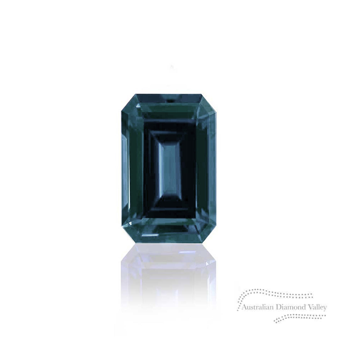 0.63ct Australian Teal Sapphire Emerald Cut
