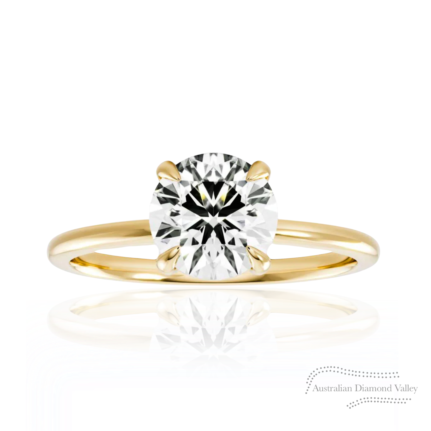 Penrose Diamond Solitaire Ring