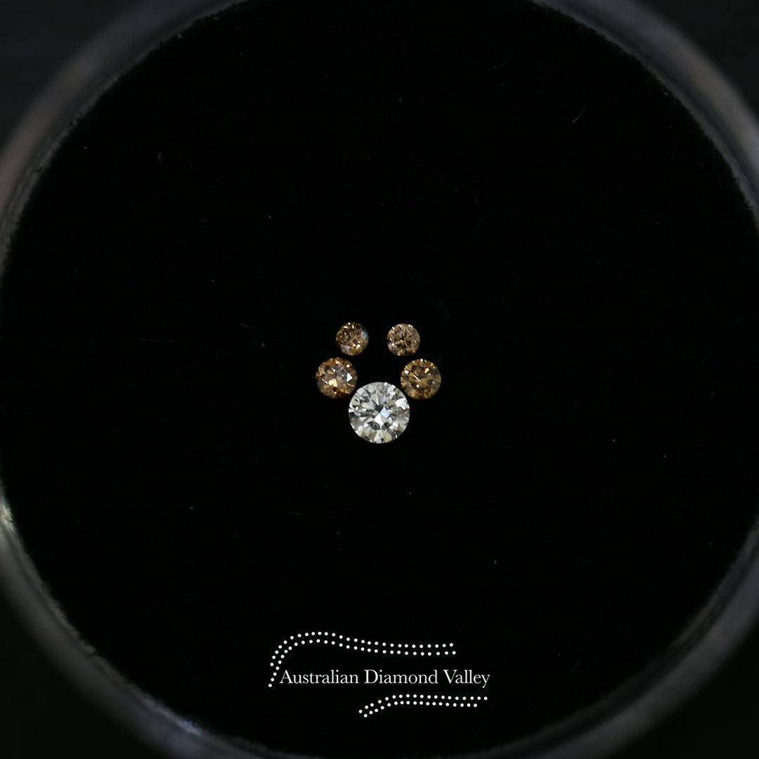 LNY 2021 Year of the Ox .06ct Authentic Australian Cognac Argyle Origin Diamond - C7