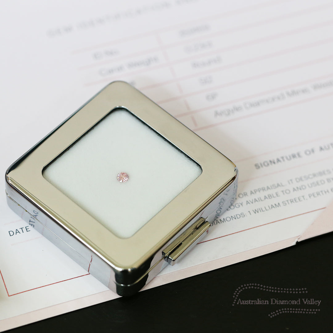0.23ct Authentic Australian Pink Diamond of Argyle Origin - 6P