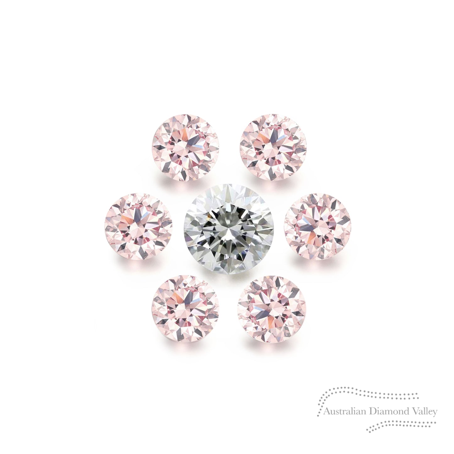 Diamond Valley Daisy 0.10ct Authentic Australian Pink Argyle Origin Diamond - 8P