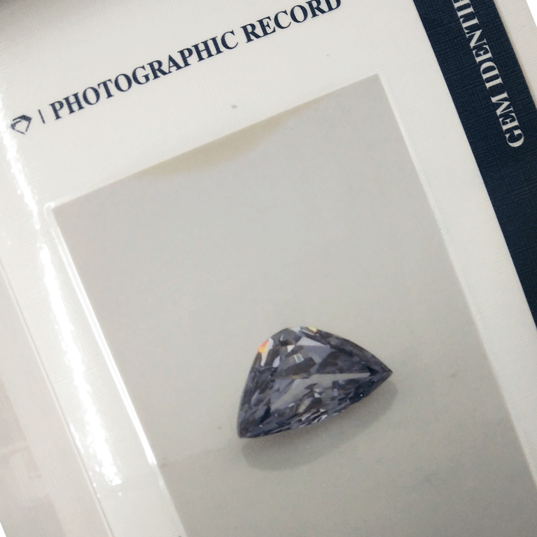 0.09ct Authentic Australian Blue Trilliant Cut Diamond of Argyle Origin - BL3 (12/27)