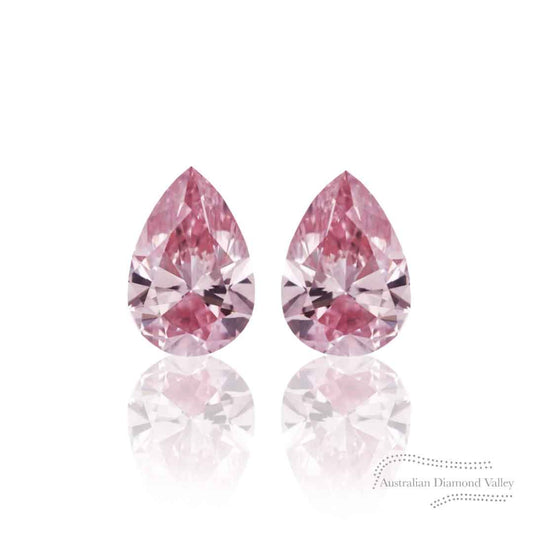 Marrallang Collection 0.12ct Authentic Australian Pink Argyle Origin Pear Diamond - 5P