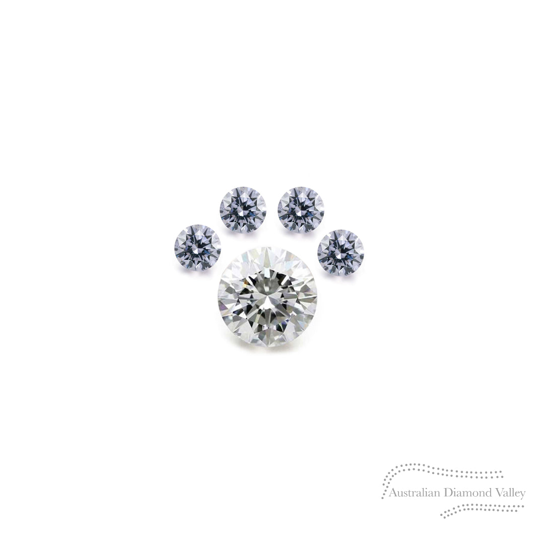 LNY 2022 Year of the Tiger Paw .06ct Authentic Australian Blue Argyle Origin Diamond - BL2