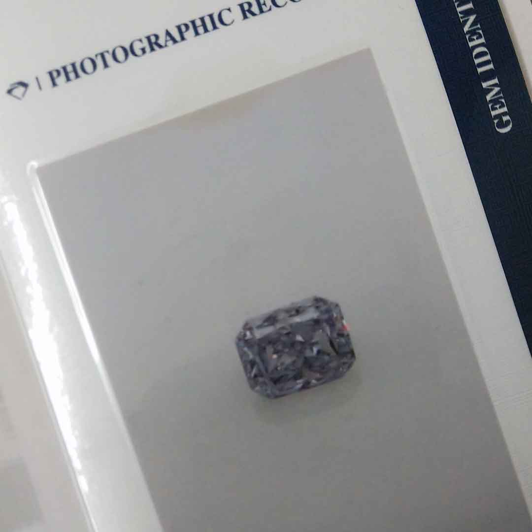 0.08ct Authentic Australian Blue Radiant Cut Diamond of Argyle Origin - BL2 (18/27)