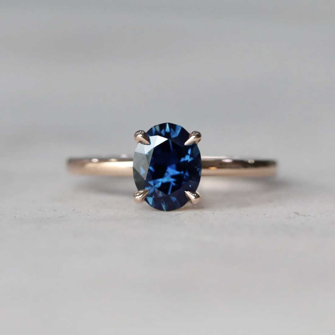 0.72ct Australian Blue Sapphire Oval Cut