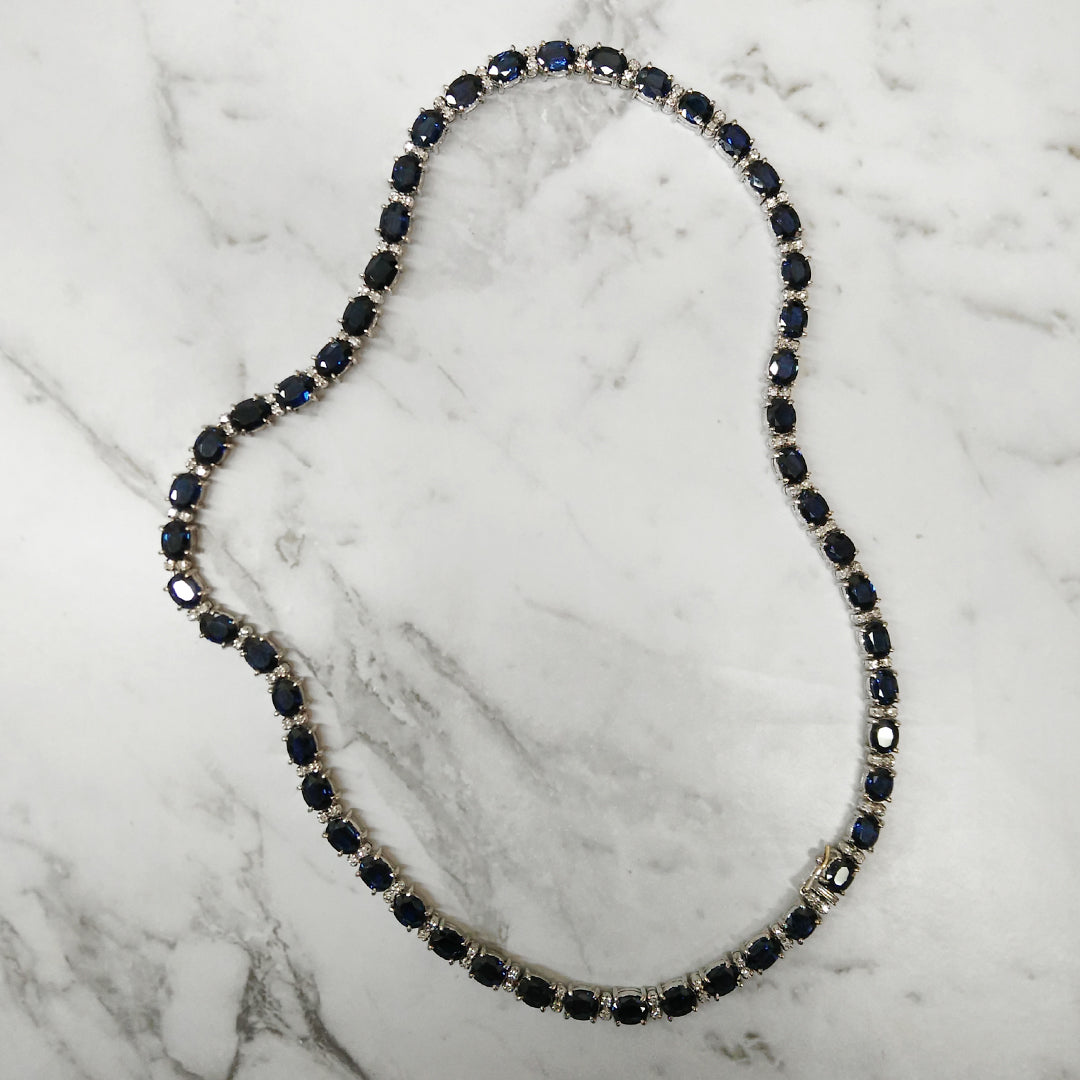 Oceania Australian Blue Sapphire Necklace