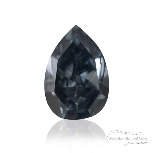 0.13ct Authentic Australian Blue Pear Cut Diamond of Argyle Origin - BL3 (3/27)
