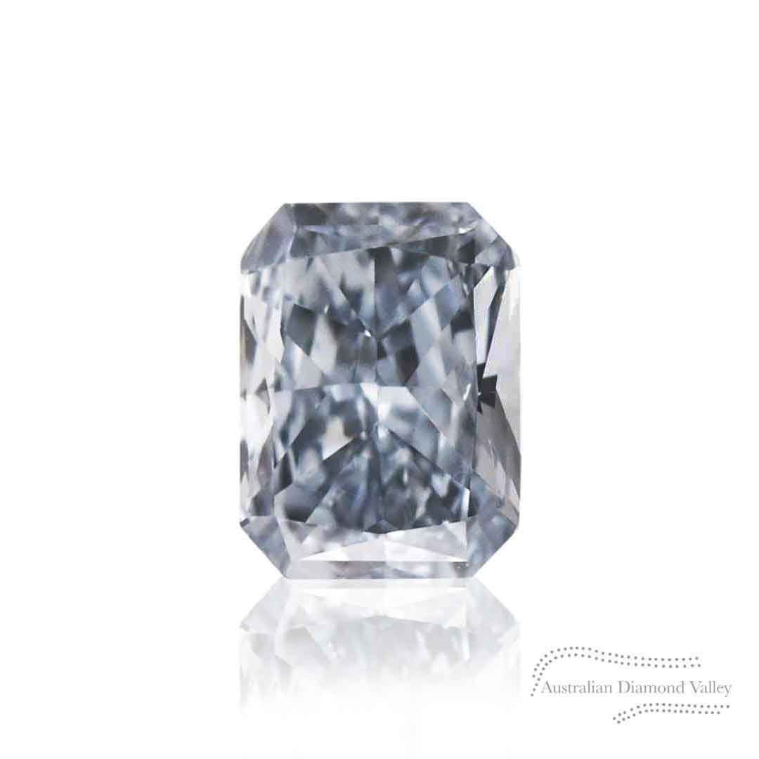 0.08ct Authentic Australian Blue Radiant Cut Diamond of Argyle Origin - BL2 (18/27)