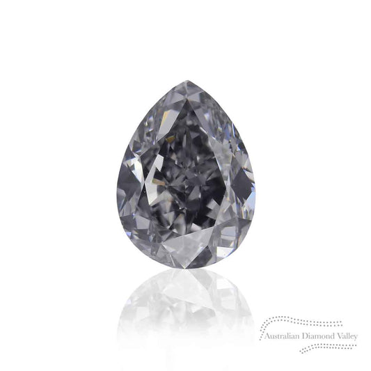 0.11ct Authentic Australian Blue Pear Cut Diamond of Argyle Origin - BL3 (2/27)
