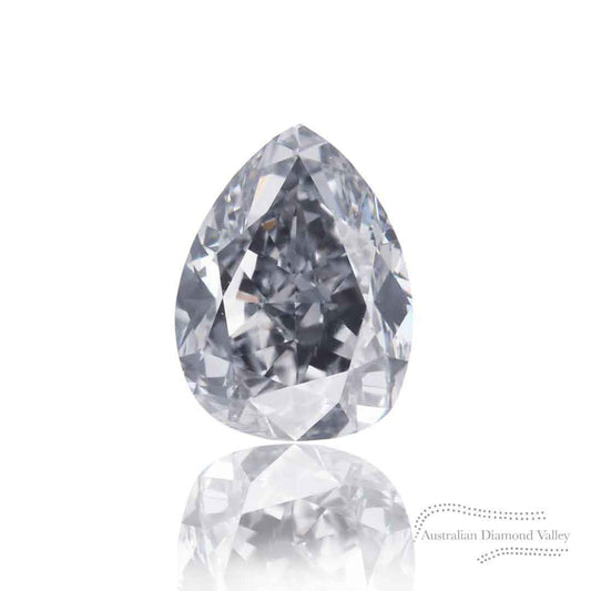 0.13ct Authentic Australian Blue Pear Cut Diamond of Argyle Origin - BL1 (4/27)