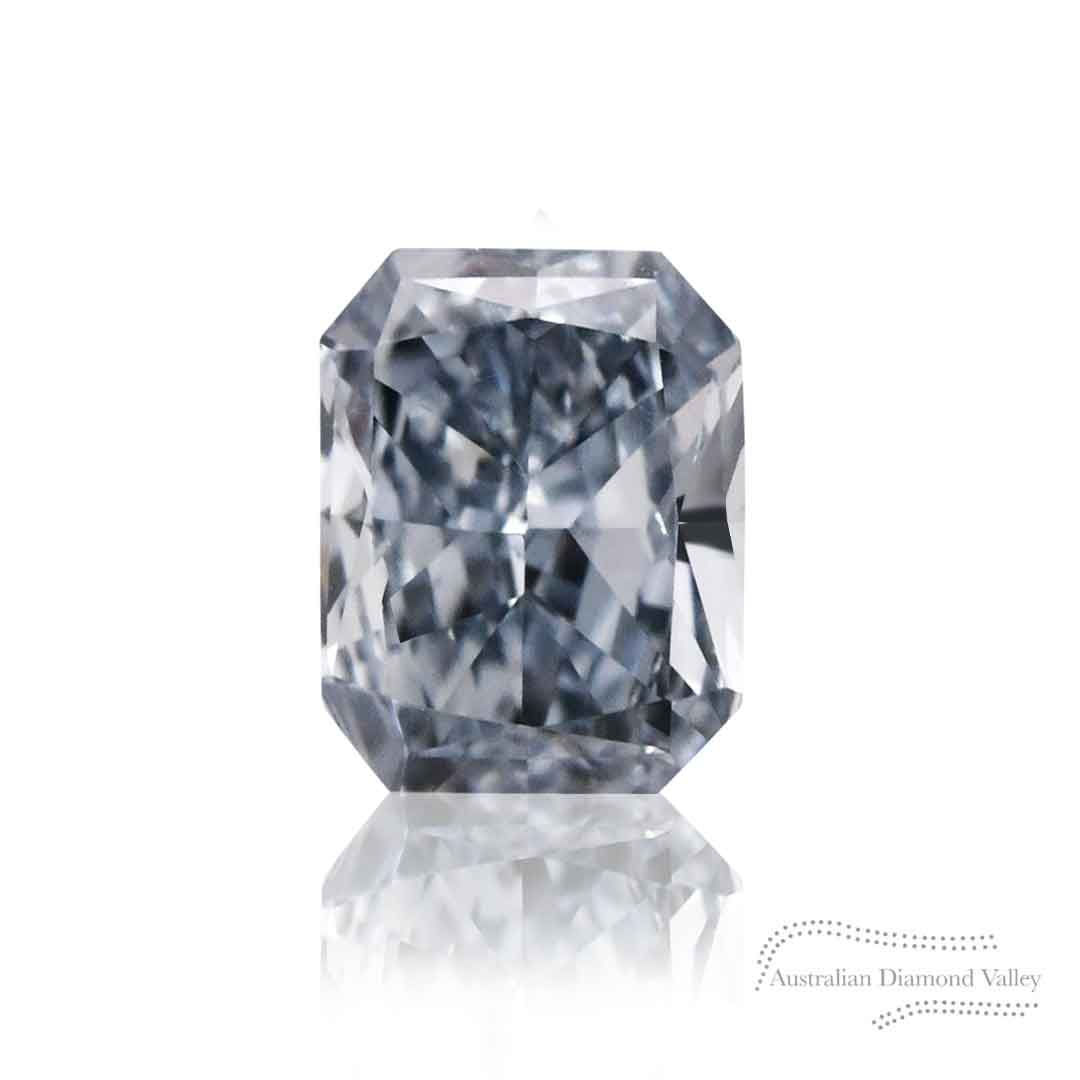 0.12ct Authentic Australian Blue Radiant Cut Diamond of Argyle Origin - BL2 (8/27)