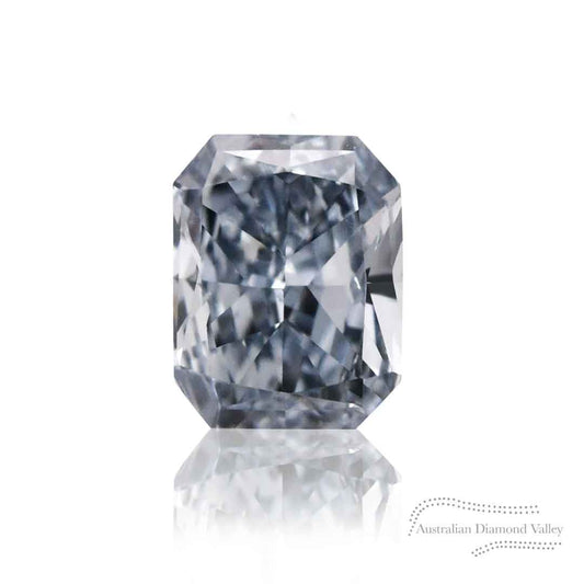 0.12ct Authentic Australian Blue Radiant Cut Diamond of Argyle Origin - BL2 (8/27)