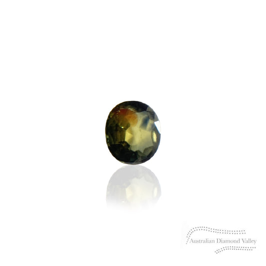1.61ct Australian Yellow/Blue/Orange Parti Sapphire Oval Cut