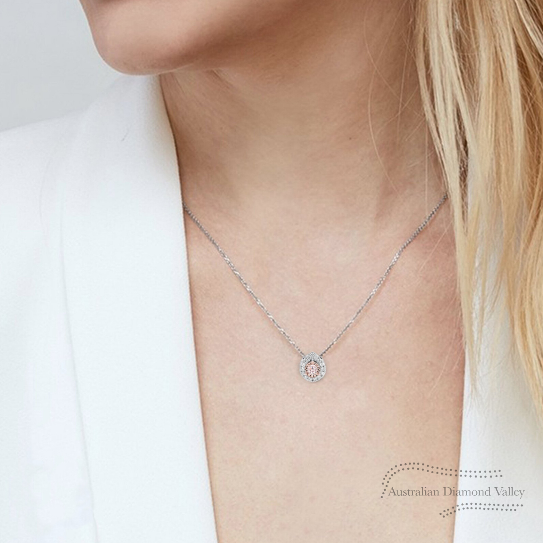 Pink Rain Drop Necklace