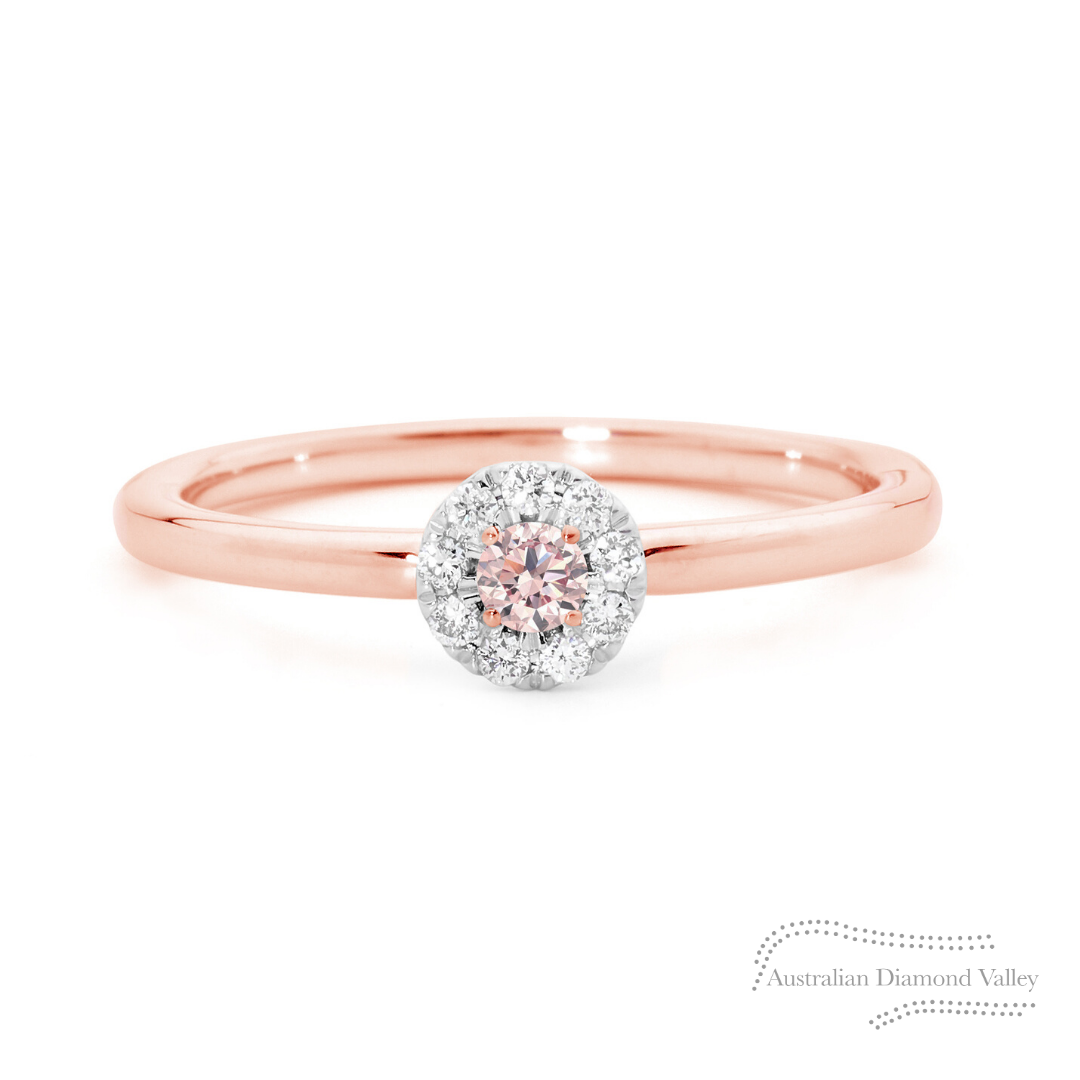 Pink Sunshine Argyle Australian Diamond Ring